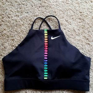 Nike rainbow and black Sports Bra Medium